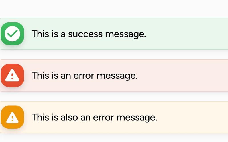 Success & Error Messages