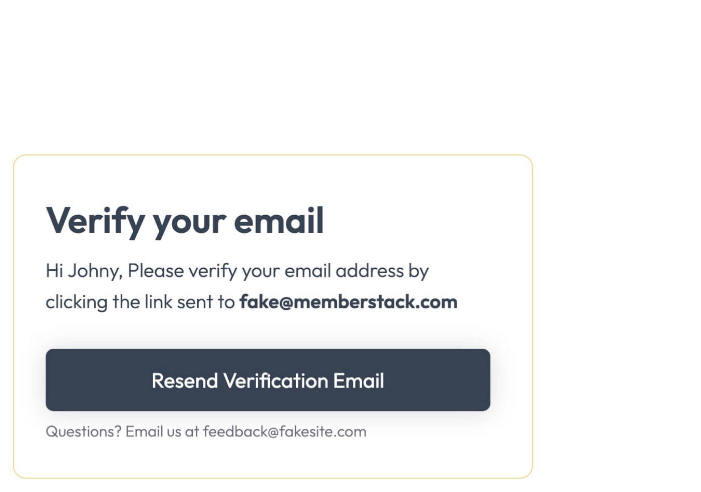 Email Verification Widget