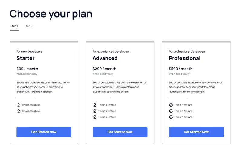 Current Plan UI