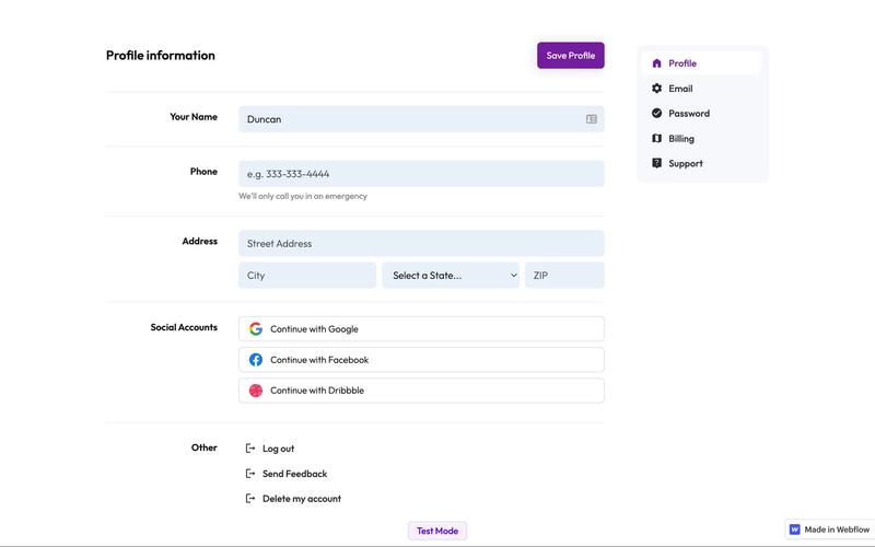 Downloads Profile Form