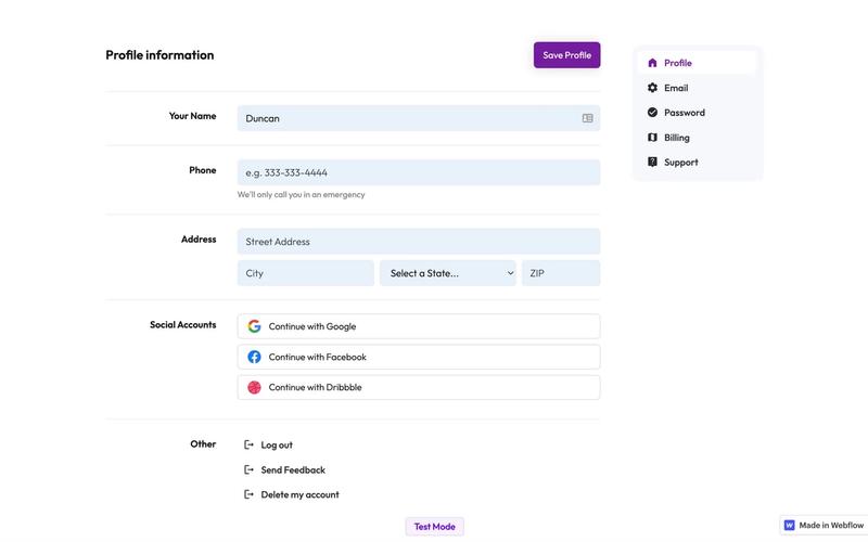 Downloads Profile Form