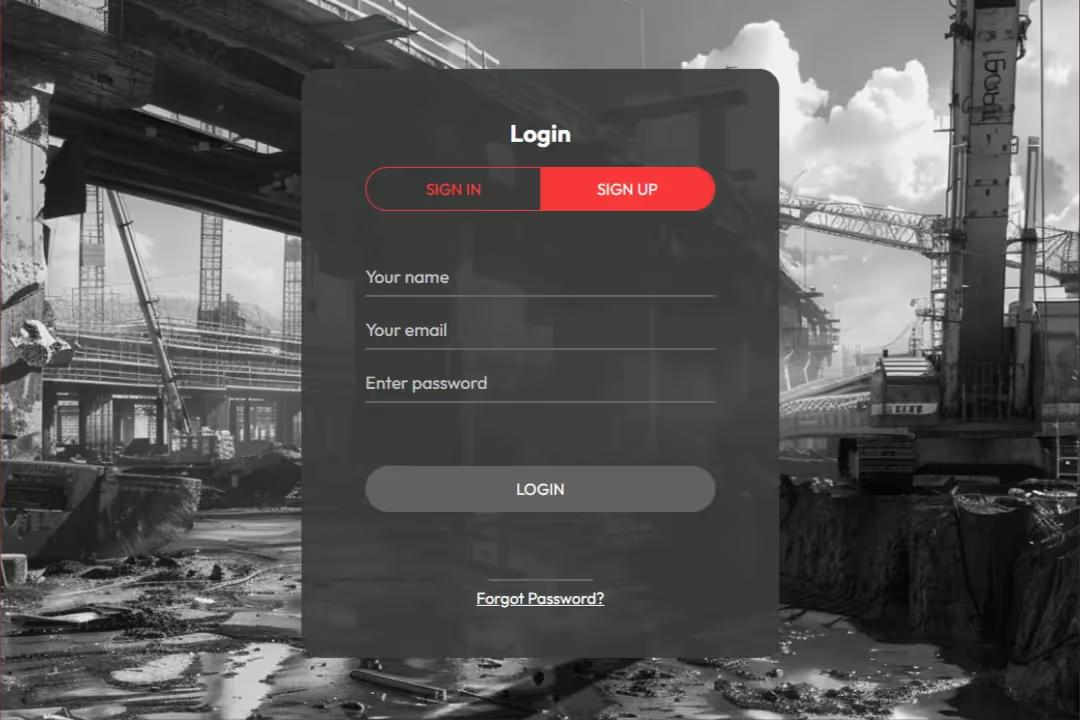 Modal Style Login & Signup