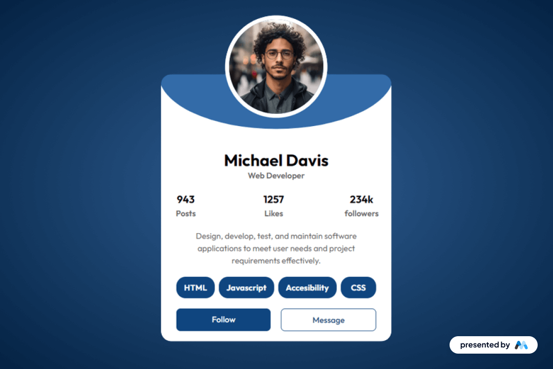 Blue Theme Public Profile
