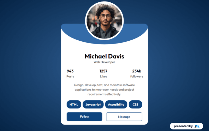 Blue Theme Public Profile