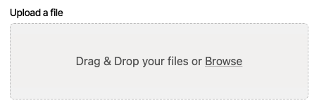 Drag To Upload File Input