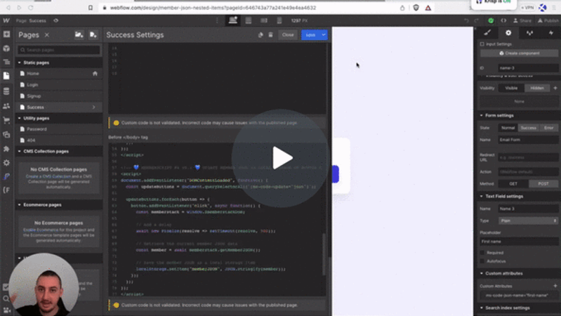 #4 - Mettre à jour le JSON des membres dans le stockage local au moment du clic