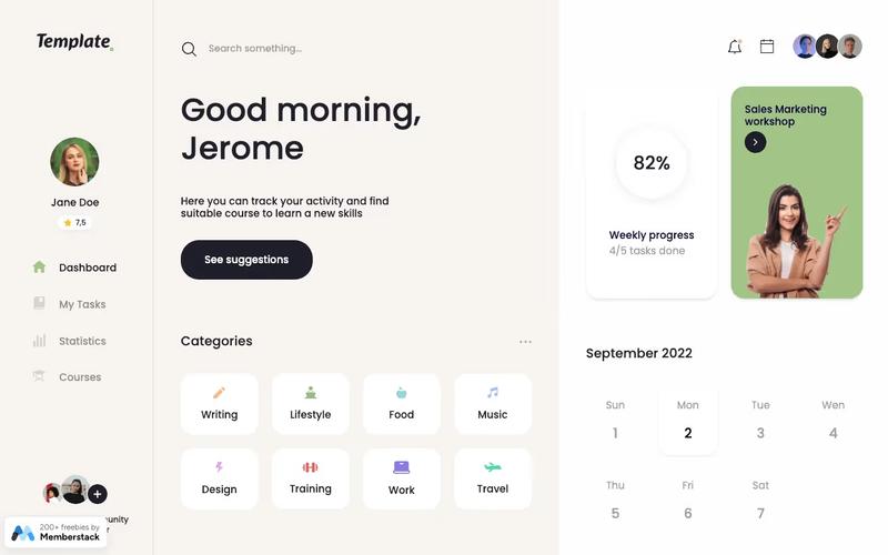 Self Improvement Dashboard