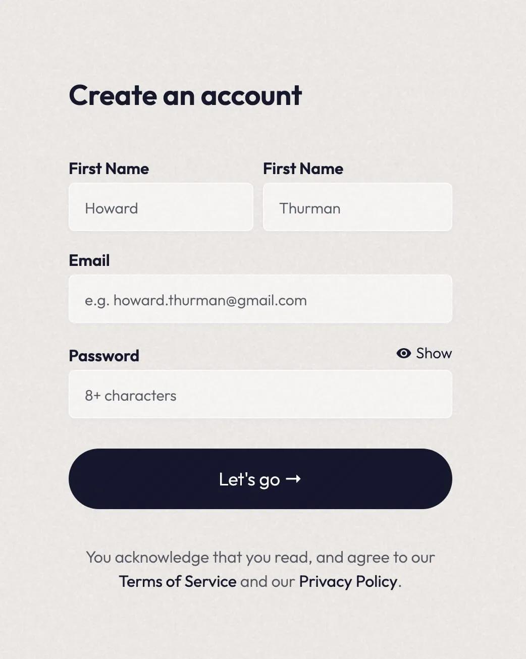Membership Signup
