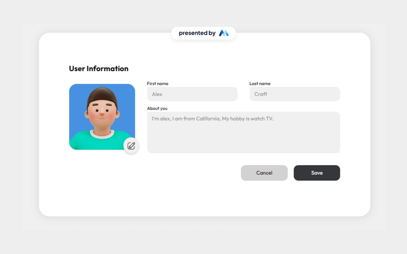 Elegant Profile Edit