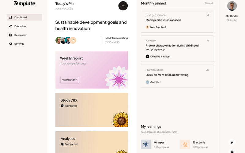 Responsive Dashboard Template