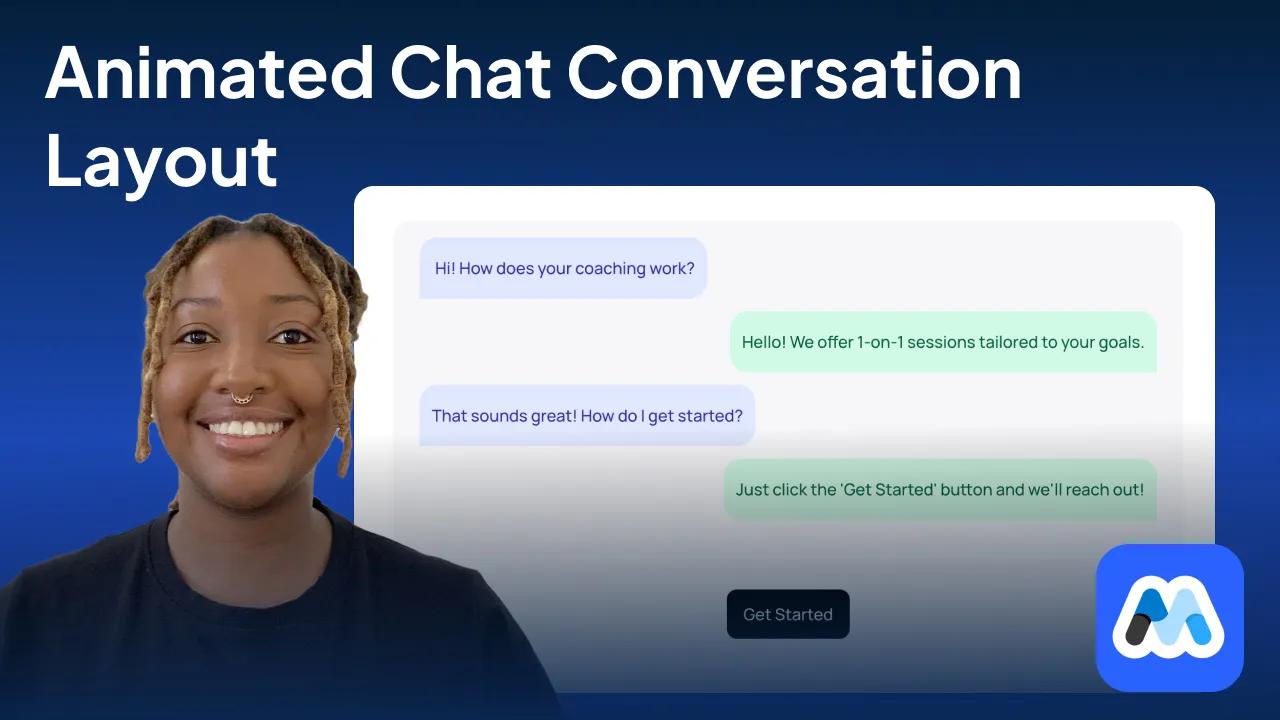 #164 - Animated Chat Conversation Layout