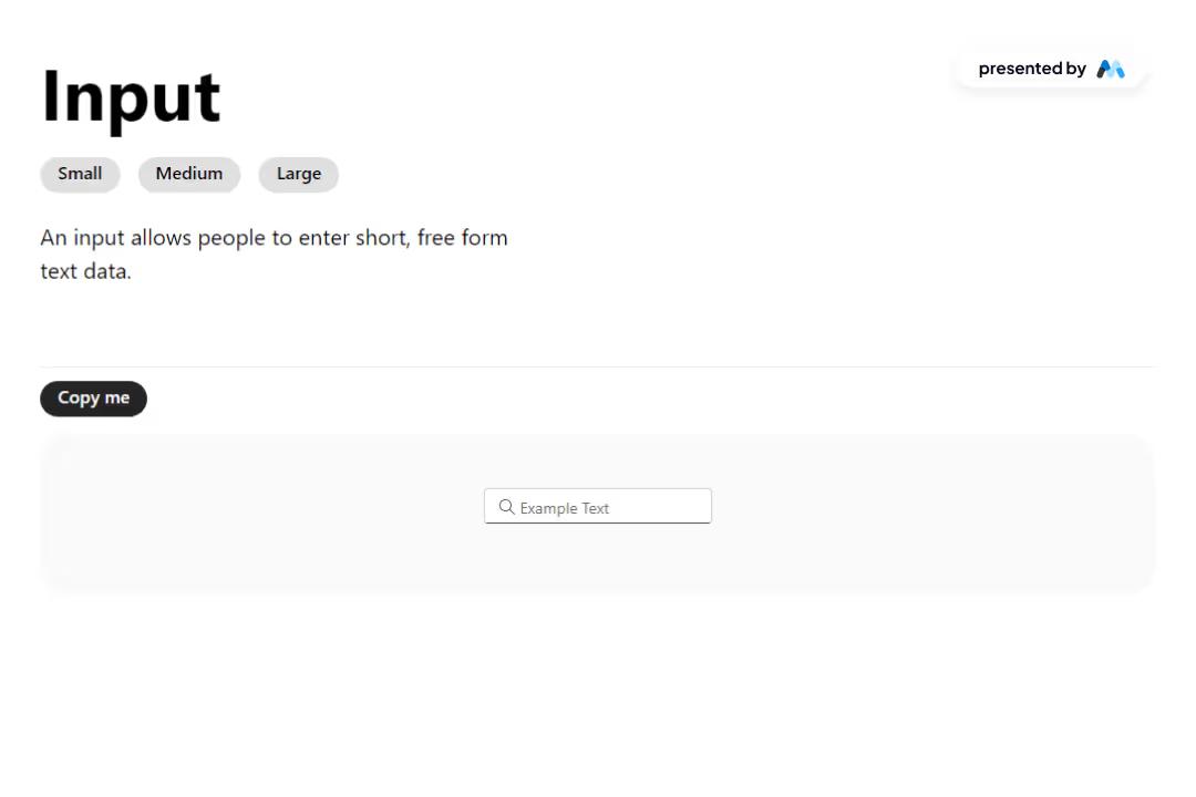 Microsoft Input Component