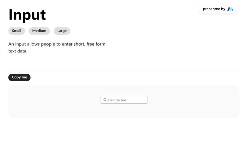 Microsoft Input Component