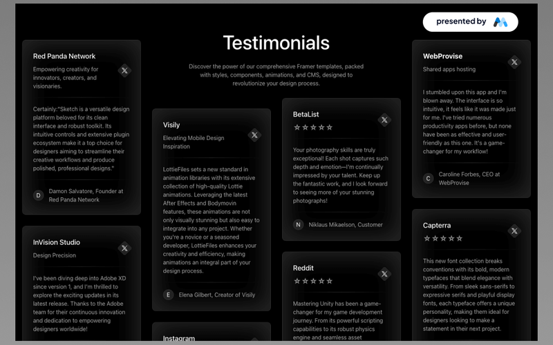 Dark Captivating Testimonials