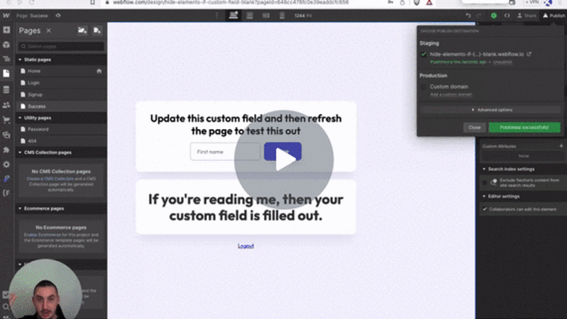 #10 - Display/Remove Element based on Custom Field