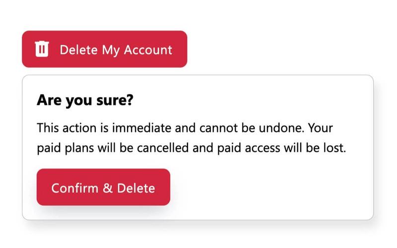 Delete Member Dropdown