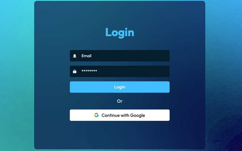 Blue Gradient Log In