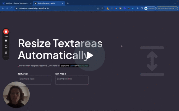 #102 - Automatically Resize Textarea Height