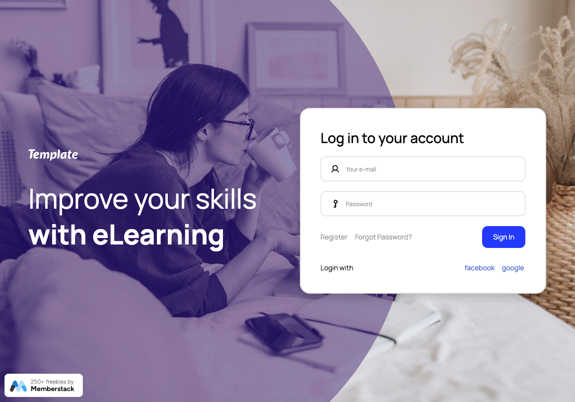 ELearning Sign Up Form