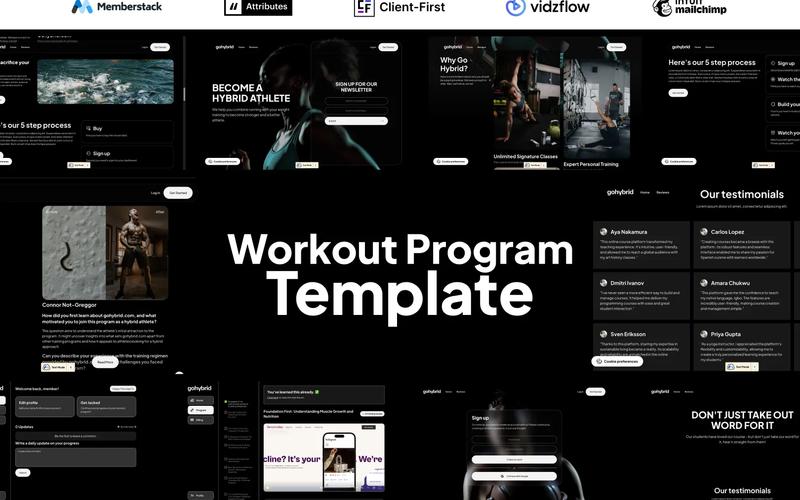 Plantilla de programa de entrenamiento