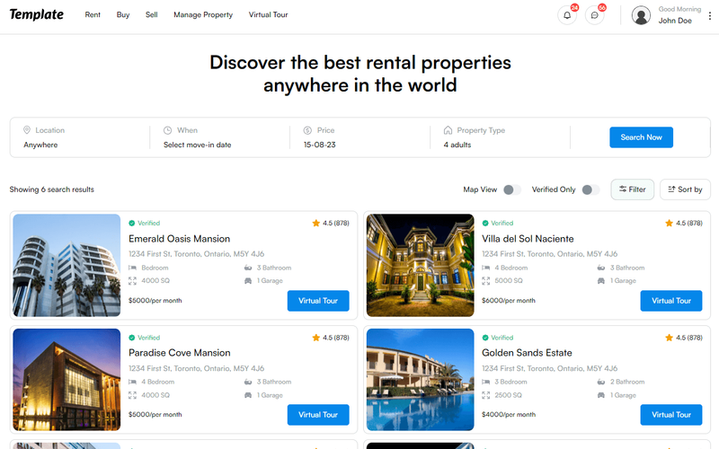 Property Rental Dashboard