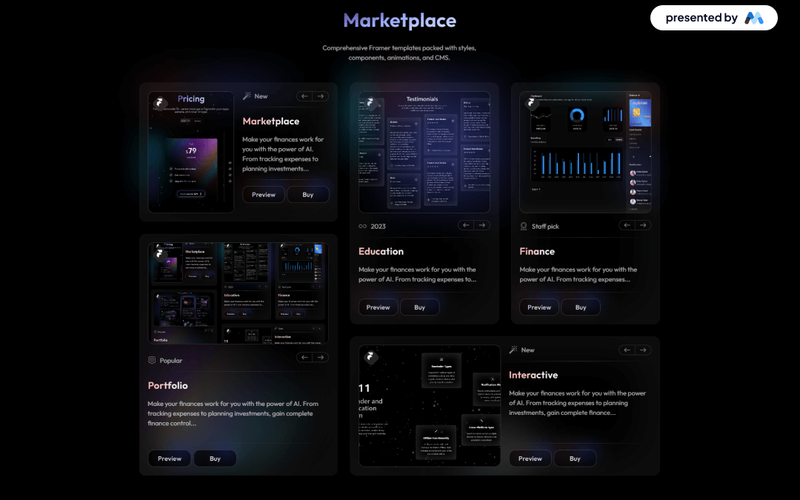 Dark Colorful Sliders