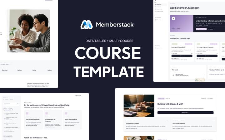 Course Template (data tables)