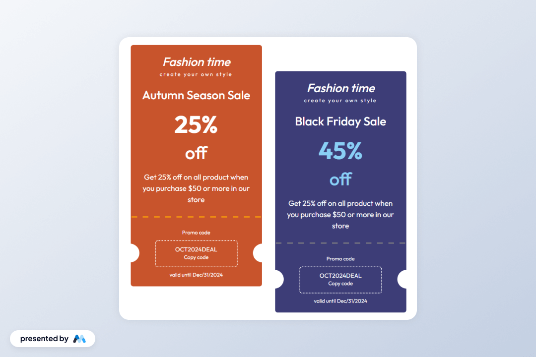Coupon Sale Card