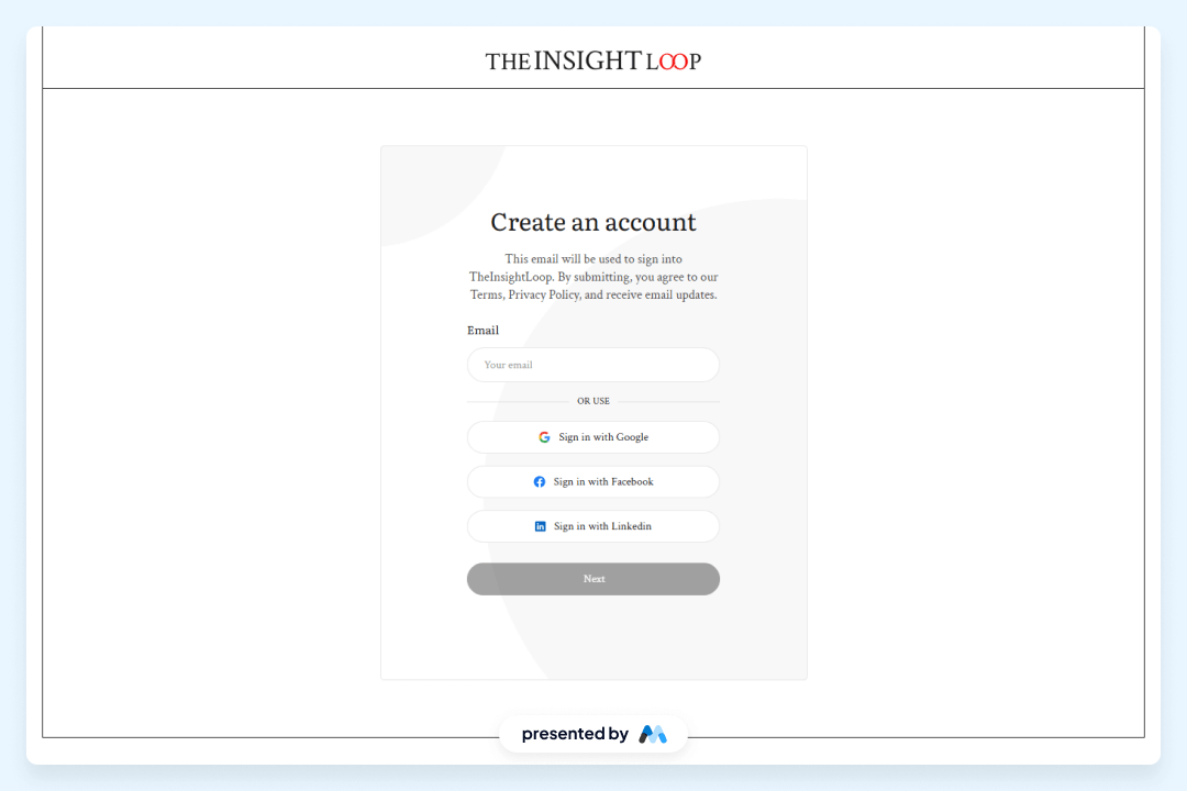 Insight Loop UI Kit Signup Multistep
