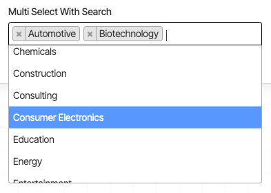 Multi Select Field With Search