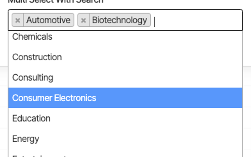 Multi Select Field With Search