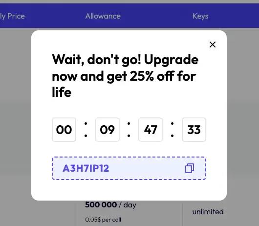 Exit Intent Popup
