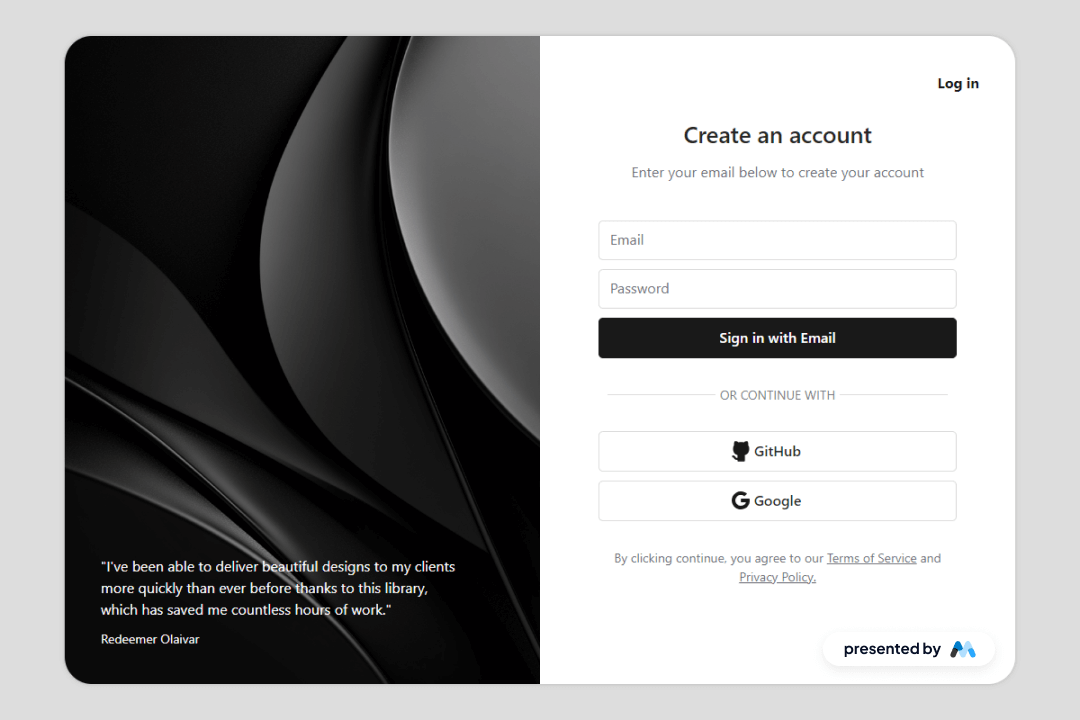 Black&White Login