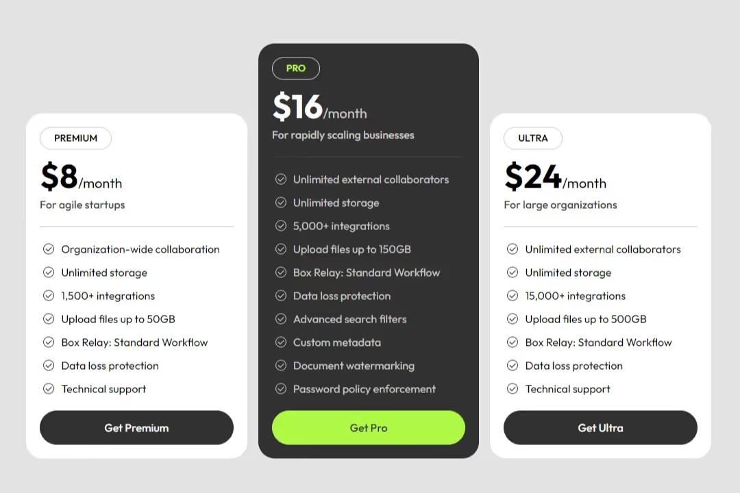 3 Tier SaaS Pricing Table
