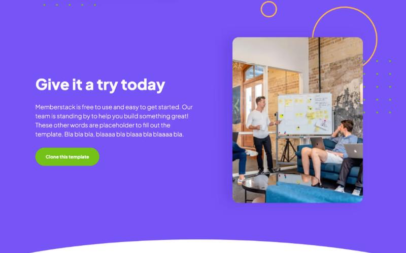 Webflow Membership Landing Page