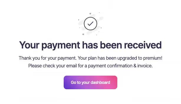 Animated Payment Confirmation