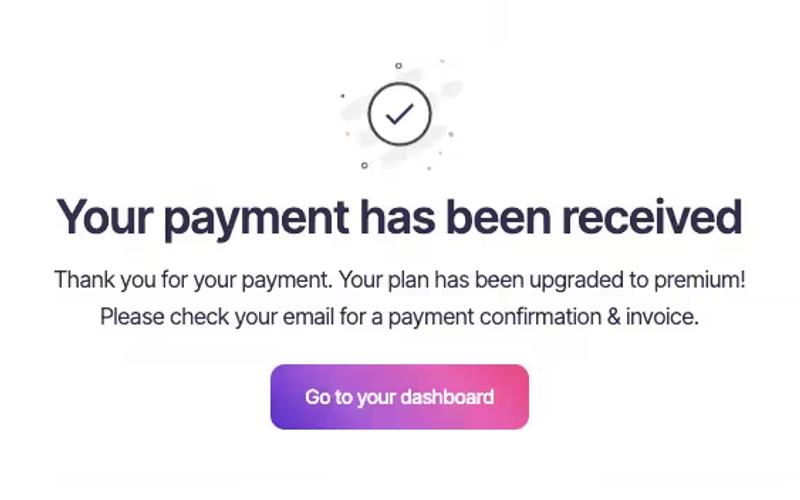 Animated Payment Confirmation