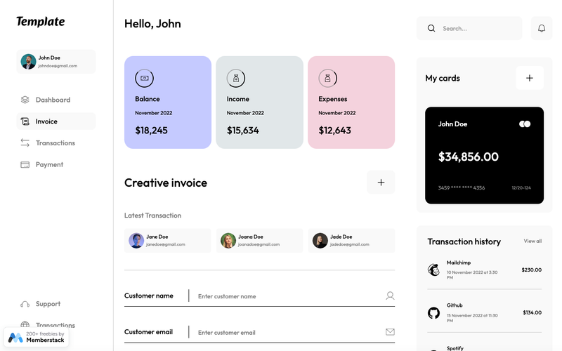 Invoice Dashboard