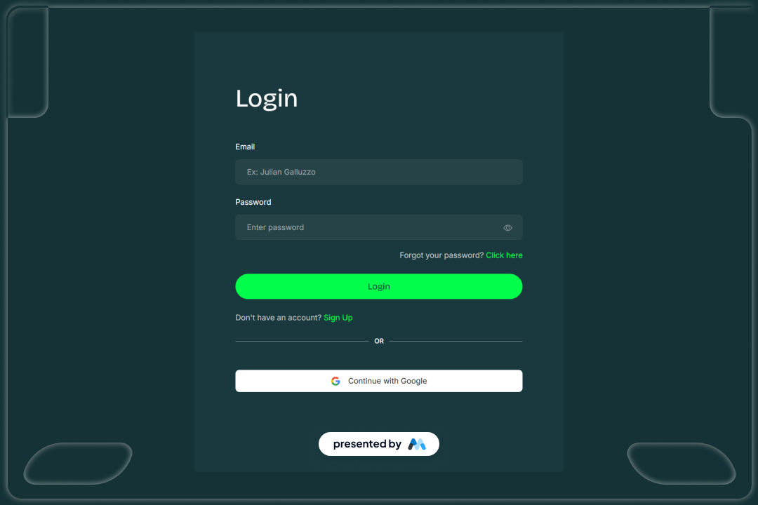 Invest UI Login