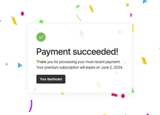 Payment Successful Confetti