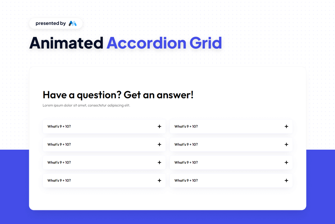 Animated Accordion Grid