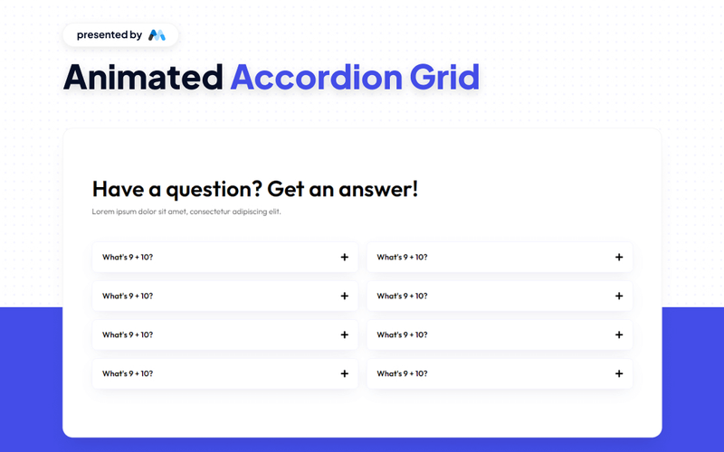 Animated Accordion Grid