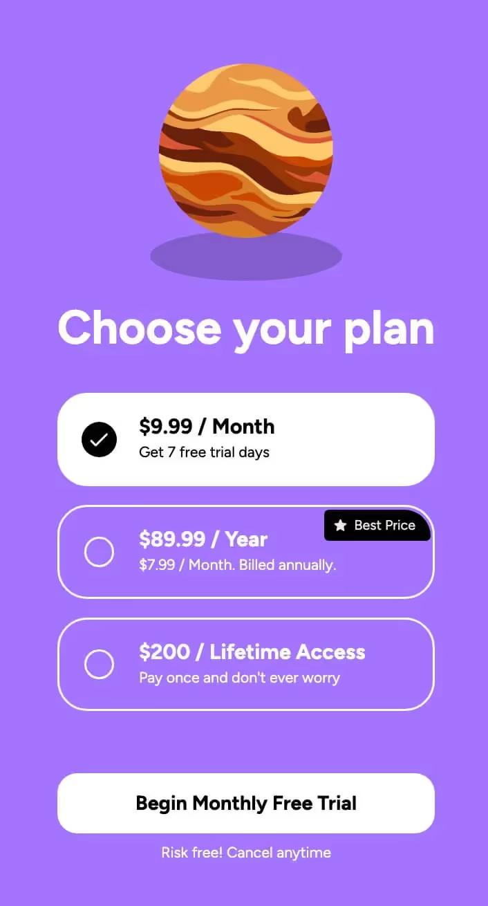Choose Your Plan