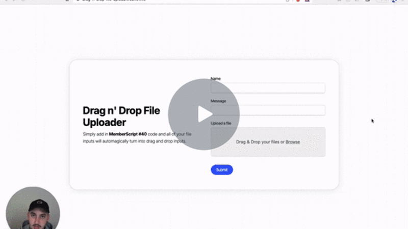 #40 - Drag And Drop File Uploader (téléchargeur de fichiers par glisser-déposer)