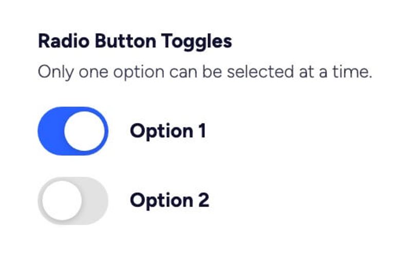 Radio Toggle Buttons