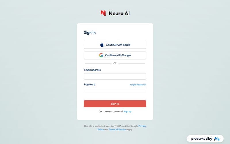 Identity Login Panel