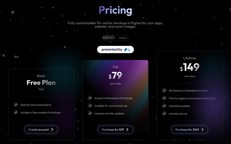 Dark Gradient Pricing
