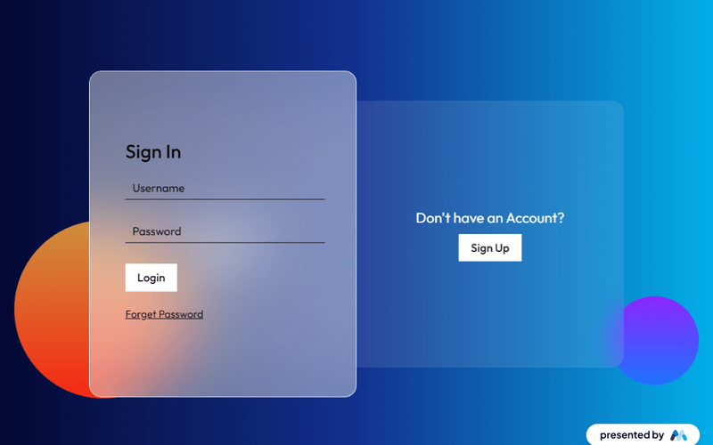Gradient Tab Login
