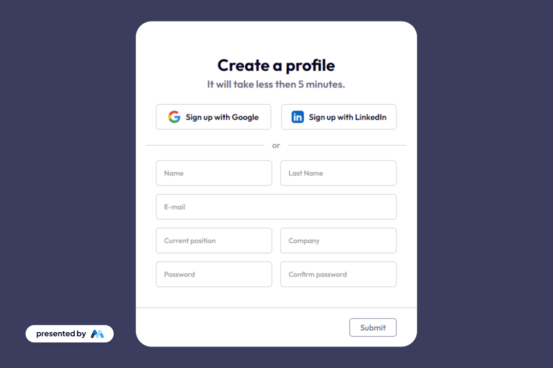 Create Profile