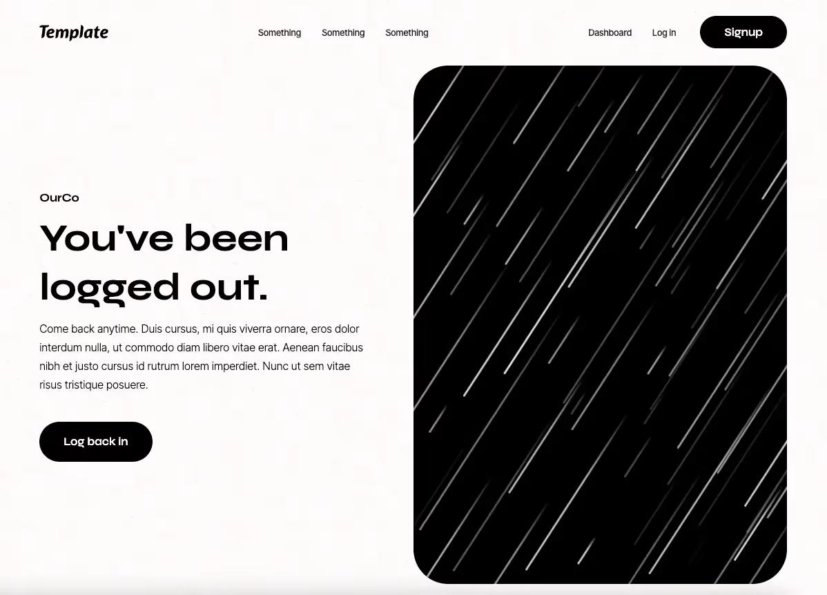 Logged Out Confirmation Page